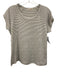 Nili Lotan Size S White & Black Cotton Stripe T Shirt Assymetric Top White & Black / S