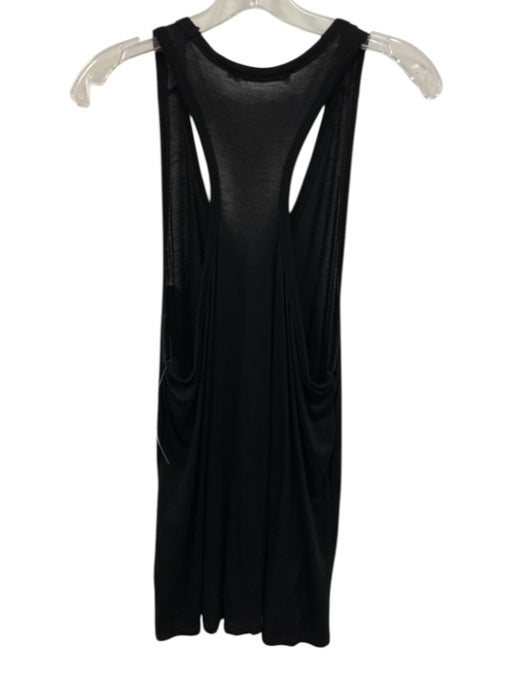 T Alexander Wang Size S Black Rayon Long Racerback Tank Sheer Top Black / S