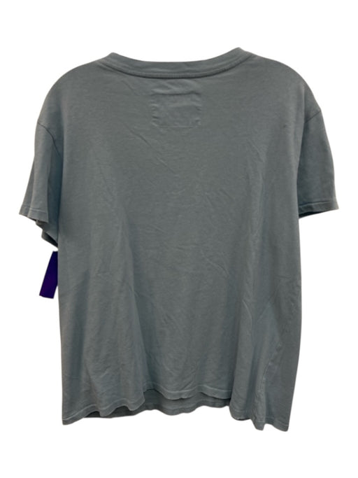 Nili Lotan Size S Blue Cotton Distressed T Shirt Top Blue / S
