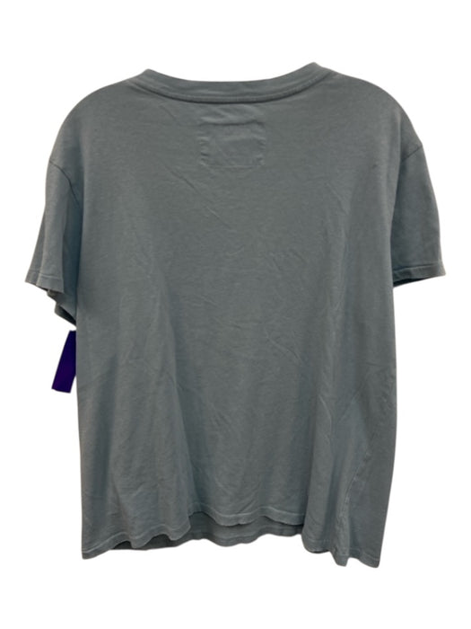 Nili Lotan Size S Blue Cotton Distressed T Shirt Top Blue / S