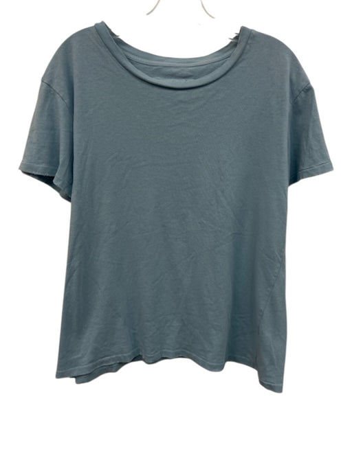 Nili Lotan Size S Blue Cotton Distressed T Shirt Top Blue / S