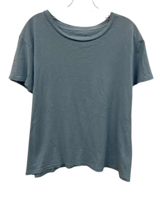 Nili Lotan Size S Blue Cotton Distressed T Shirt Top Blue / S