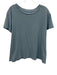 Nili Lotan Size S Blue Cotton Distressed T Shirt Top Blue / S