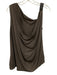 Alexander Wang Size 2 Dark Gray Silk Sleeveless Leather Strap Gathered Top Dark Gray / 2