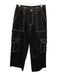 Almost Famous Size M Black & White Cotton Contrast Stitch High Rise Pants Black & White / M