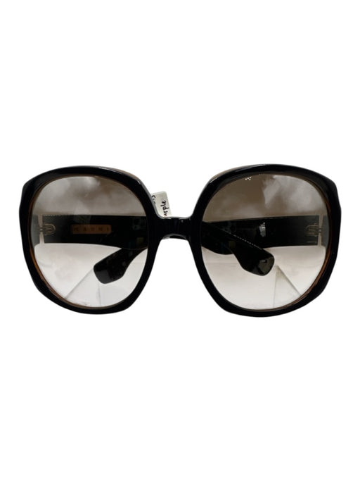 Marni Purple & Tortoise Acetate Wide Geometric Sunglasses Purple & Tortoise