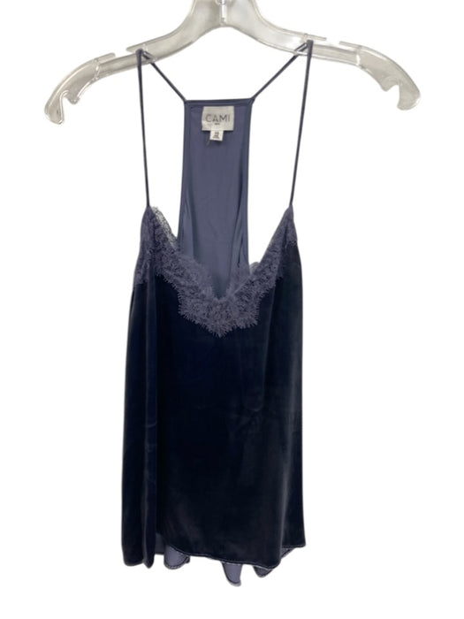 Cami NYC Size XS Dusky Purple Viscose Blend Velvet Lace Trim V Neck Tank Top Dusky Purple / XS