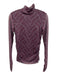 Cinq a Sept Size S Burgundy & Purple Polyester Blend Long Sleeve Mesh Top Burgundy & Purple / S