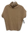 Tahari Size XS Tan Brown Cashmere Cap Sleeve Knit Mock Neck Sweater Tan Brown / XS