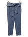 Jonathan Simkhai Size 4 Dusty Blue Faux Leather High Rise Fold Over Pants Dusty Blue / 4