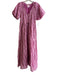Banjanan Size XS Pink & White Cotton Lined All Over Print Button Down Dress Pink & White / XS