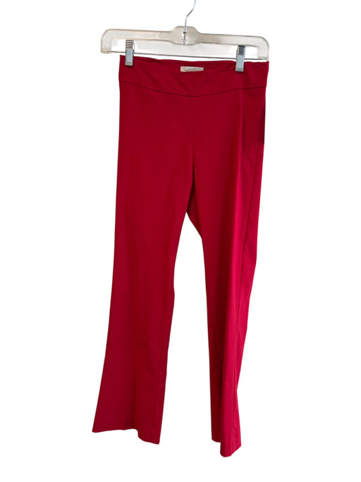Avenue Montaigne Size 00 Red Viscose Blend High Rise Straight Leg Pants Red / 00