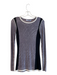 Kokun Size XS Black Gray Bamboo & Cashmere Long Sleeve Round Neck Acid Wash Top Black Gray / XS