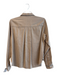 Frank & Eileen Size XS Beige Cotton Blend Long Sleeve Houndstooth Accent Top Beige / XS