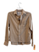 Frank & Eileen Size XS Beige Cotton Blend Long Sleeve Houndstooth Accent Top Beige / XS