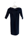Elaine Kim Size P Black Nylon 3/4 Sleeve solid color V Neck Seam Detail Dress Black / P