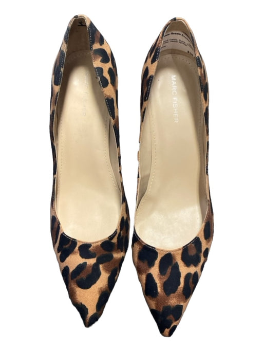 Marc Fisher Shoe Size 10 Leopard Print Fabric Pump Pointed Stacked Heel Shoes Leopard Print / 10