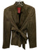 Oscar by Oscar de la Renta Size 8 Beige & Multi Acrylic Blend Long Sleeve Jacket Beige & Multi / 8