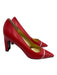 St John Shoe Size 7.5 Red, White, Black Leather Pointed Toe Stripe Pumps Red, White, Black / 7.5