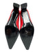 St John Shoe Size 7.5 Red, White, Black Leather Pointed Toe Stripe Pumps Red, White, Black / 7.5