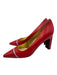 St John Shoe Size 7.5 Red, White, Black Leather Pointed Toe Stripe Pumps Red, White, Black / 7.5