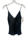 Cache Size 8 Black Silk Sequin Sleeveless V Neck Top Black / 8