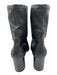 Donald Pliner Shoe Size 10 Black Leather Low Calf Pull On Cylinder Heel Boots Black / 10