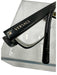 Versace Black & Clear Acetate Narrow Rectangle Glasses Black & Clear