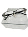 Versace Black & Clear Acetate Narrow Rectangle Glasses Black & Clear