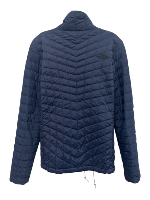The North Face Size M Navy Nylon Blend Long Sleeve Quilted Zip Up Jacket Navy / M