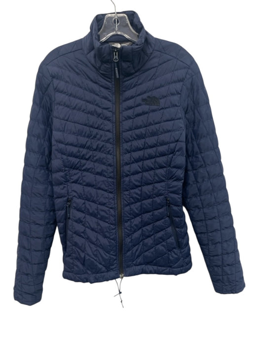 The North Face Size M Navy Nylon Blend Long Sleeve Quilted Zip Up Jacket Navy / M