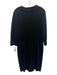 Elie Tahari Size 10 Black Viscose Blend Long Sleeve Collar 1/2 Zip Midi Dress Black / 10