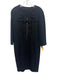 Elie Tahari Size 10 Black Viscose Blend Long Sleeve Collar 1/2 Zip Midi Dress Black / 10