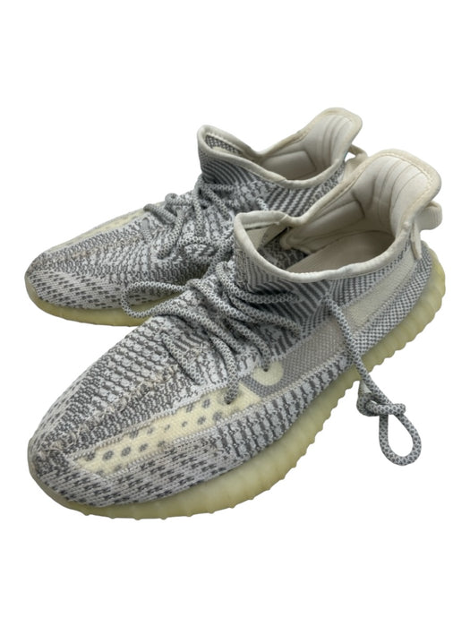 Adidas Yeezys Shoe Size 8 Gray & White Synthetic Mesh Detail Lace Up Sneakers Gray & White / 8