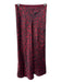 Anine Bing Size Small Burgundy & Black Silk Elastic Waist bias cut Long Skirt Burgundy & Black / Small