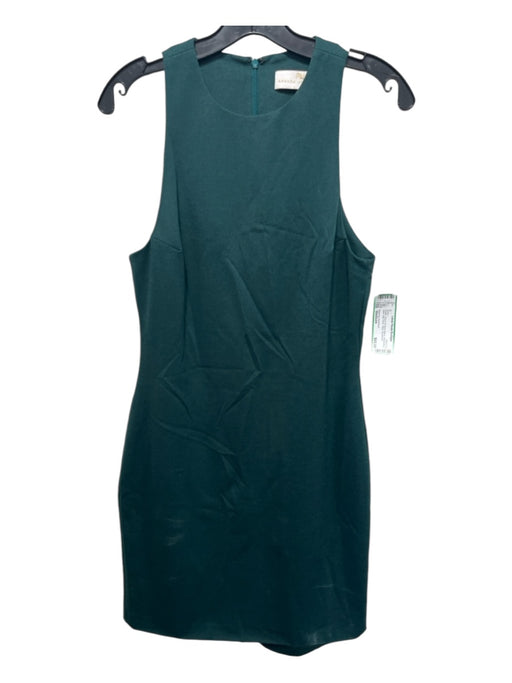 Amanda Uprichard Size Medium Green Rayon & Nylon Blend Sleeveless Solid Dress Green / Medium