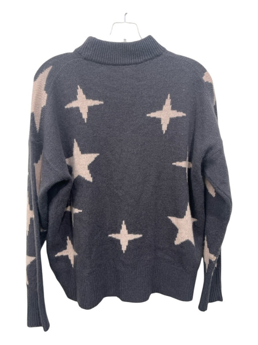 360 Cashmere Size S gray & pink Cashmere High Neck stars Long Sleeve Sweater gray & pink / S