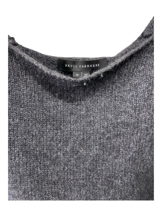 Skull Cashmere Size M Dark Gray Cahsmere Distressed Raglan Wide Neck Sweater Dark Gray / M