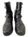 Rag & Bone Shoe Size 38 Black Leather round toe Stacked Buckle Detail Boots Black / 38