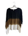 masai Size Medium Black, Brown & Cream Viscose Drop Shoulder Half Sleeve Top Black, Brown & Cream / Medium