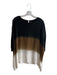 masai Size Medium Black, Brown & Cream Viscose Drop Shoulder Half Sleeve Top Black, Brown & Cream / Medium