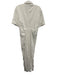 Another Tomorrow Size 42 White Cotton Short Sleeve Button Front Collared Dress White / 42
