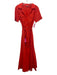 Staud Size 2 Red Nylon Short Sleeve 1/2 Button Collared Shirt Dress Red / 2