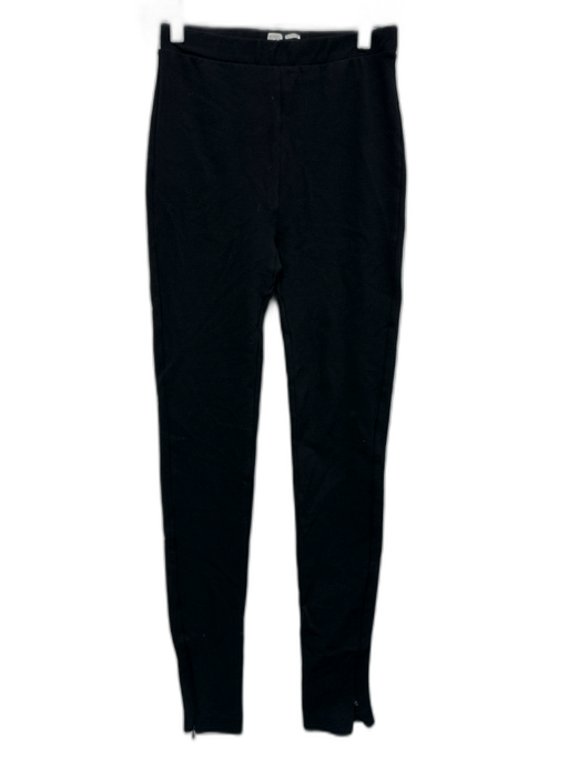 Toteme Size 4 Black Viscose Blend Elastic Waistband Ankle Zip Skinny Pants Black / 4