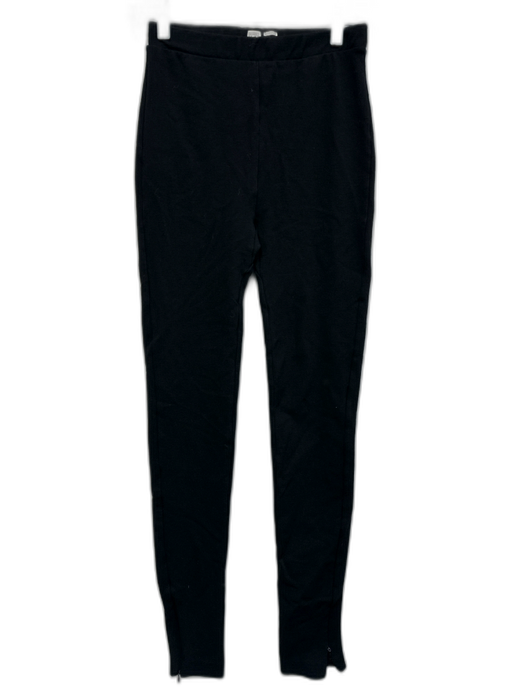 Toteme Size 4 Black Viscose Blend Elastic Waistband Ankle Zip Skinny Pants Black / 4