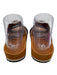 Vince Shoe Size 36.5 Tan & black Snake 2 Strap Round Toe Slide Sandals Tan & black / 36.5