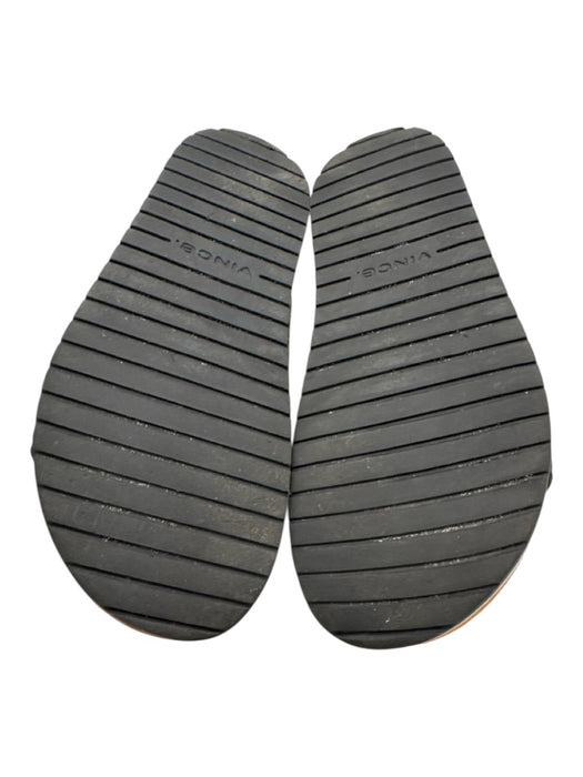 Vince Shoe Size 36.5 Tan & black Snake 2 Strap Round Toe Slide Sandals Tan & black / 36.5