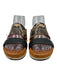 Vince Shoe Size 36.5 Tan & black Snake 2 Strap Round Toe Slide Sandals Tan & black / 36.5