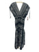 Omika Size S Gray & White Cotton Sleeveless Drawstring Shoulders Maxi Dress Gray & White / S