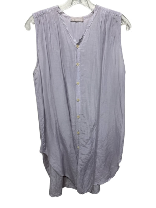 CP Shades Size XS Light Purple Cotton & Silk Sleeve Cut Outs Button Up Dress Light Purple / XS